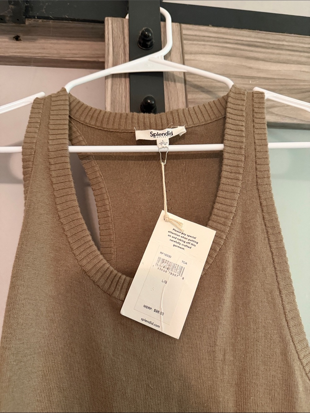 Splendid Tan Ribbed Tank - Picture 2 of 5